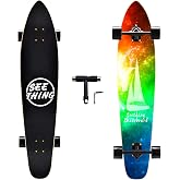 seething 42 Inch Longboard Skateboard Complete Cruiser Pintail,The Original Artisan Maple Skateboard Cruiser Pintail for Cruising, Carving, Free-Style and Downhill