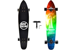 seething 42 Inch Longboard Skateboard Complete Cruiser Pintail,The Original Artisan Maple Skateboard Cruiser Pintail for Cruising, Carving, Free-Style and Downhill