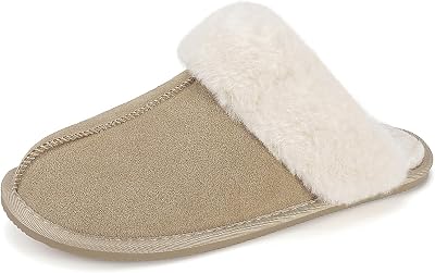 Hausschuhe Damen Pantoffeln Warm Gefüttert, Brandy 38