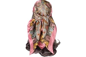 CHCYWJGJ Square Scarf Head Scarf Neck scarf Headscarf for Women with,Satin Hair Scarves Silk Bandana Scarf