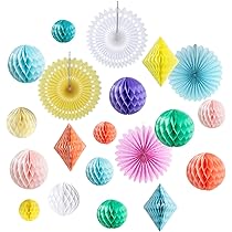 Colorful Scalloped Paper Fan Garland - 8 Foot Party Decoration For Birthdays & Events