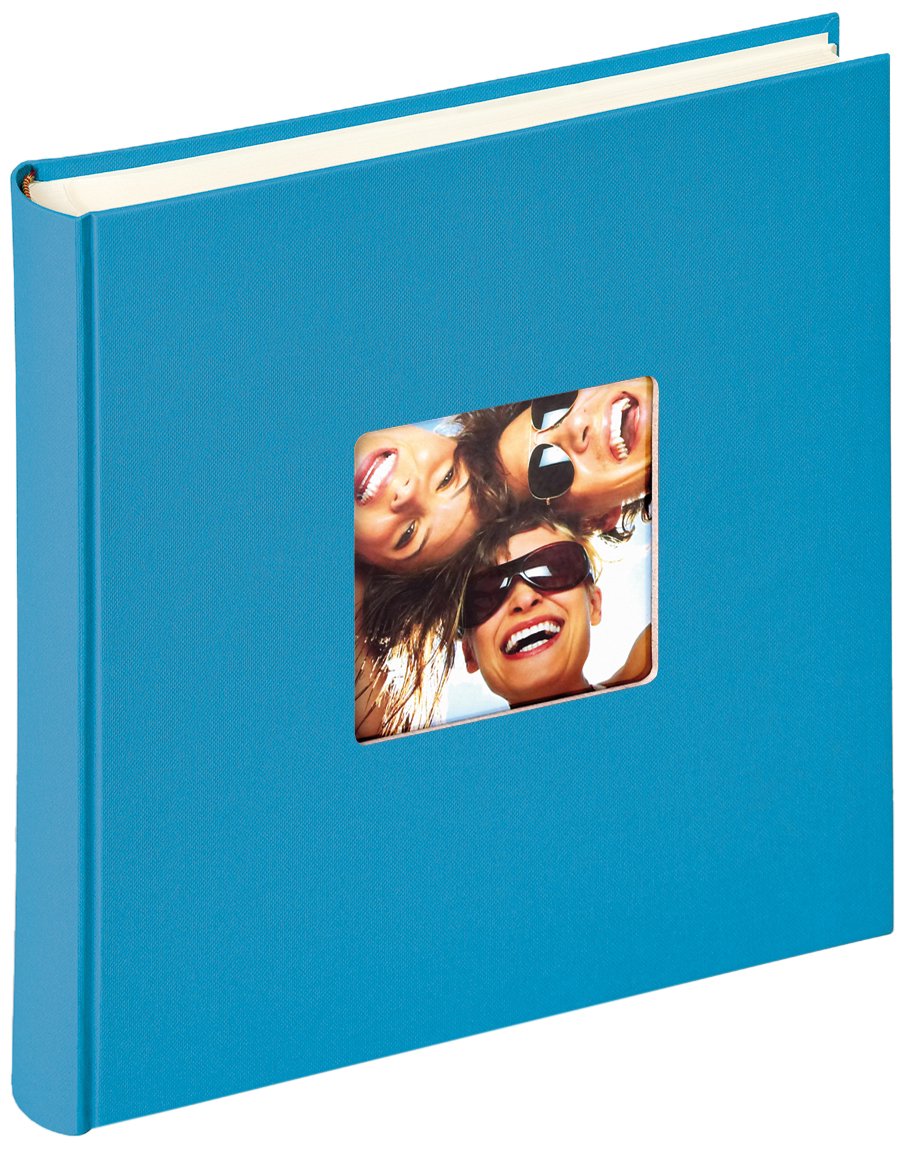 walther Design Photo Album Ocean Blue 30 x 30 cm with Cover Cut-Out, Fun FA-208-U
