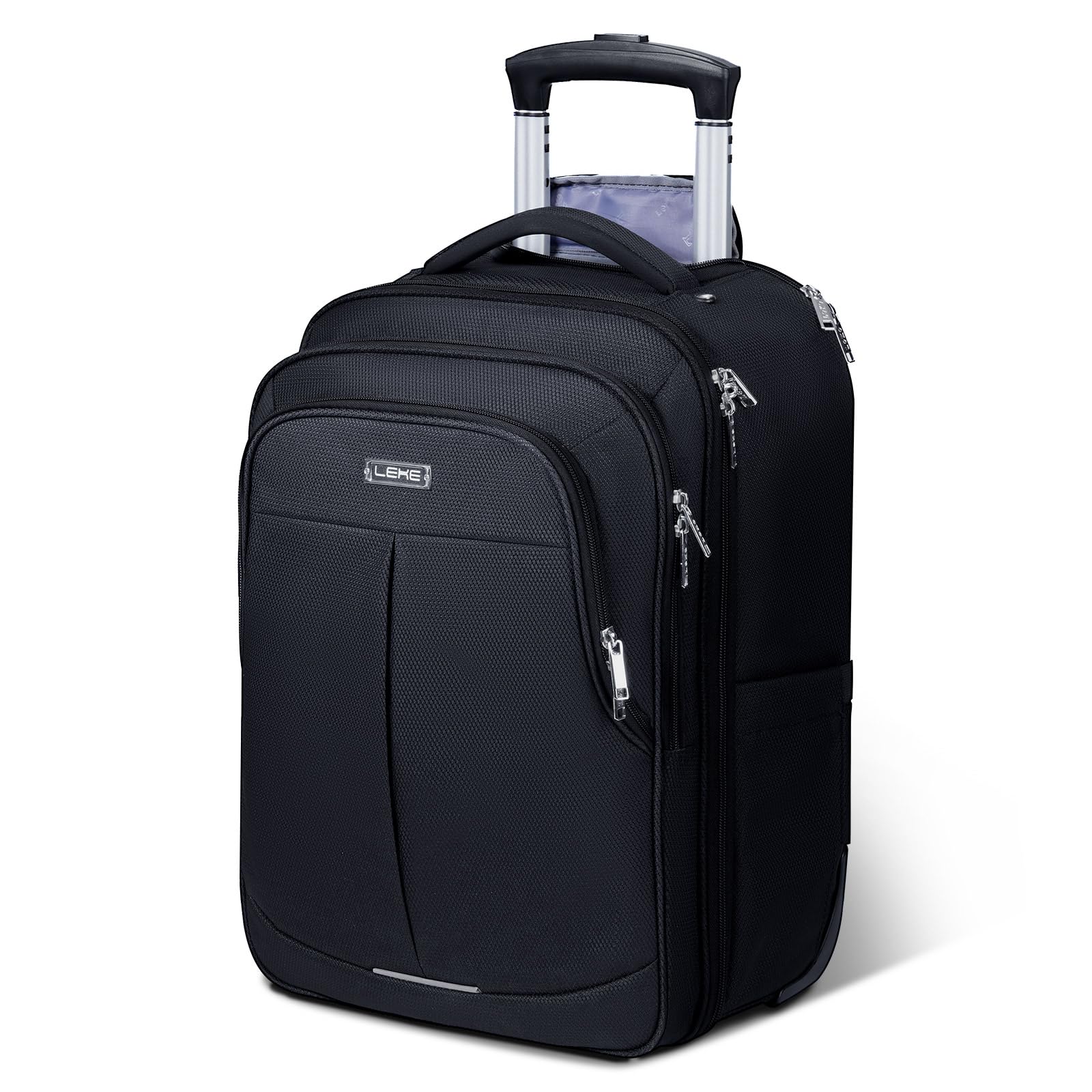 Photo 1 of Lekespring Rolling Backpack for Adults,17 Inch Waterproof Underseat Carry On Luggage, Wheeled Carry-on Luggage, Travel Backpack for Men Women? Trolley Laptop? Black Medium