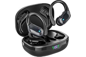 HAOYUYAN Wireless Earbuds, Sports Bluetooth Headphones, 80Hrs Playtime Ear Buds with LED Power Display, Noise Canceling Heads