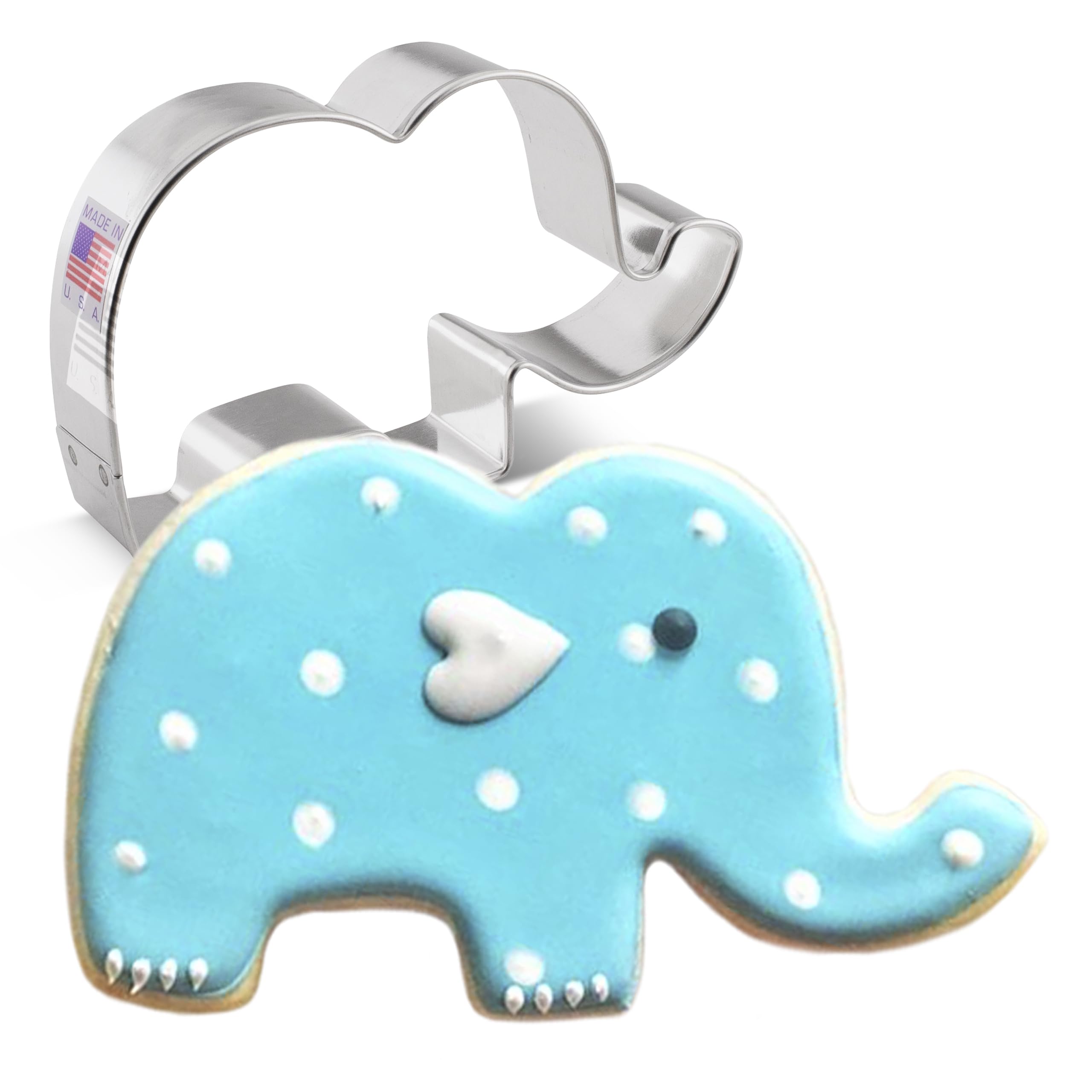 Cute Elephant Cookie Cutter 10.8 cm, Made by Ann Clark