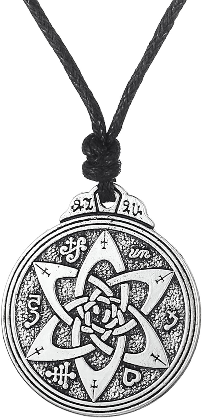 Dawapara Vintage Talisman for Poets Writers Pendant Solomon Seal Amulet Hermetic Kabbalah Jewelry for Women Men
