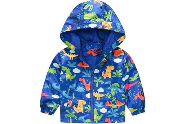 Happy Cherry Toddler Spring Fall Windbreaker Jacket Cartoon Printed Hoodie Mesh/Fleece Liner