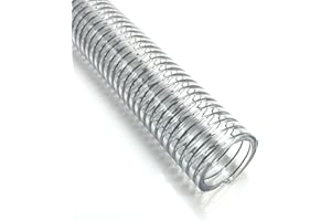 ZY-hosetube Flexible Hose 1 1/4" id - 5ft Reinforced Tubing Heavy Duty PVC Steel Wire Vacuum Hose for Boat Marine Pump, Drain Water Fuel Gas