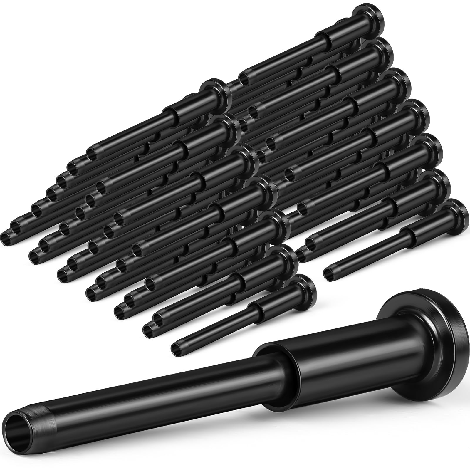 Photo 1 of Blulu 60 Pack Invisible Cable Railing Kit, T316 Stainless Steel 1/8" Receiver and Swage Stud End, Tensioner for Wood/Metal Post, Hardware (Black)