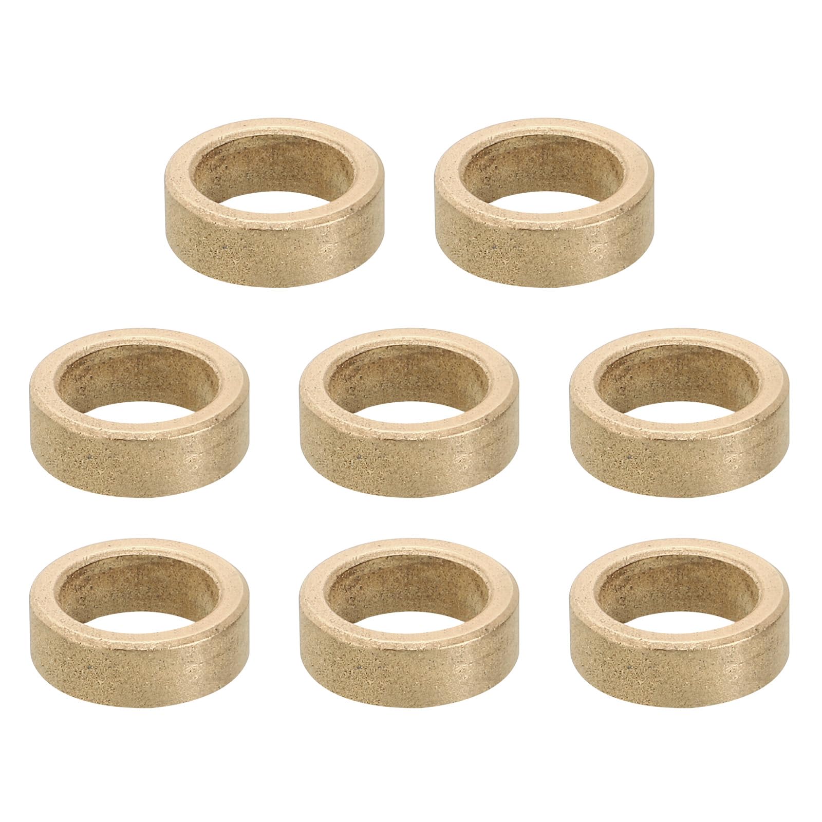 PATIKIL M10 Brass Spacers, 8 Pcs Metal Spacer Brass 10mm ID x 14mm OD x 5mm L Brass Spacers Screw Standoff for 3/8 Inch or M10 Screw
