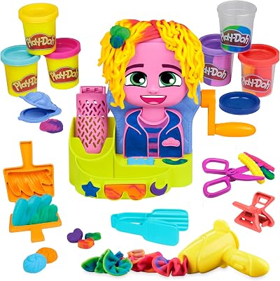 Play-Doh Hair Stylin' Salon Playset 6 Cans Pretend Play Toys 3+
