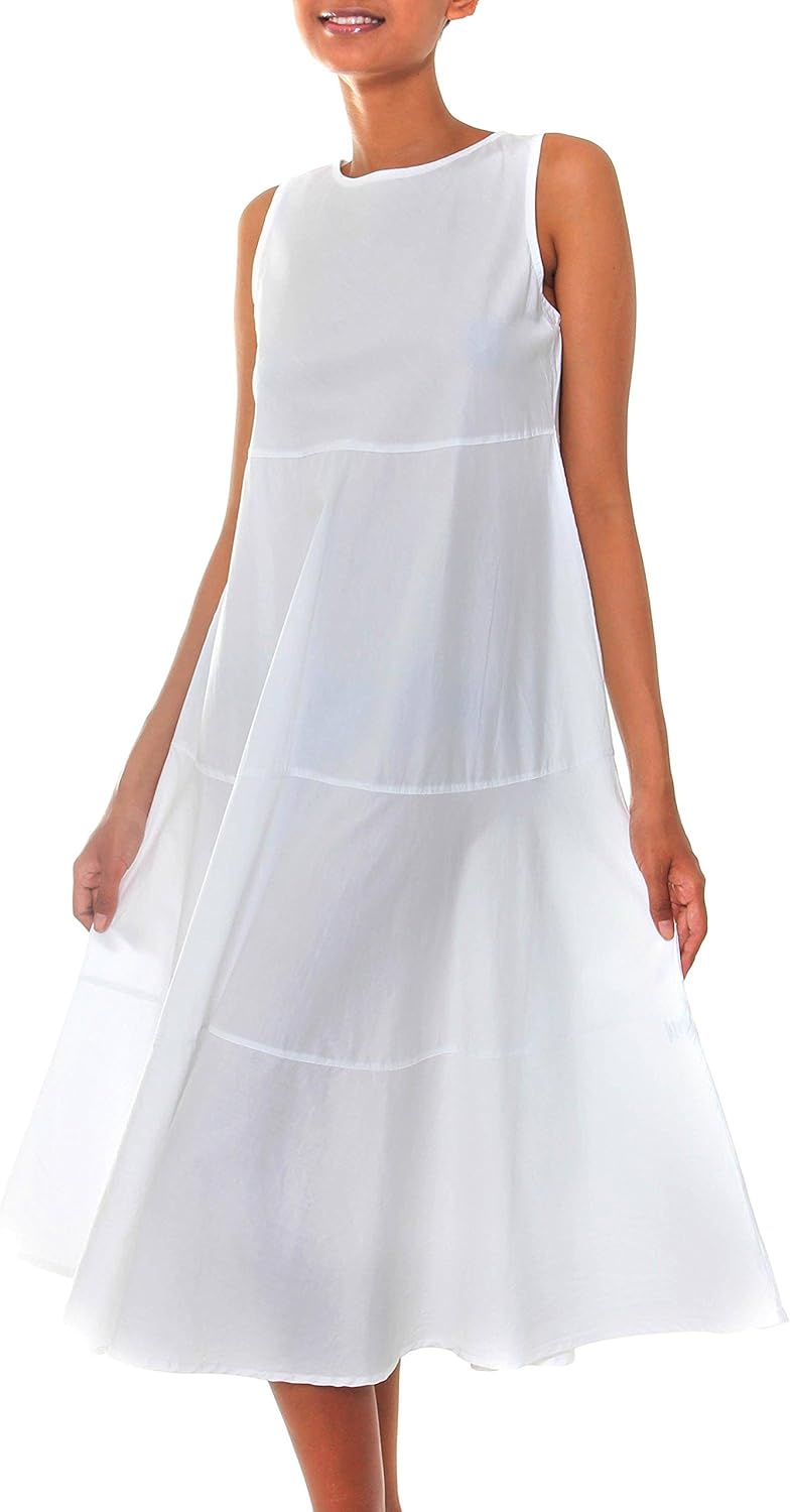 white cotton dress amazon