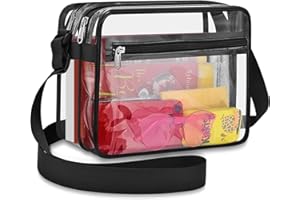 Mildbeer Clear Messenger Bag with 2 Compartments, Clear Crossbody Tote Bag for Stadium Events Concerts Festivals