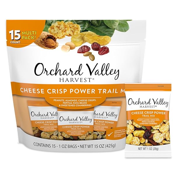 ORCHARD VALLEY HARVEST CHEESE CRISP POWER TRAIL MIX,...
