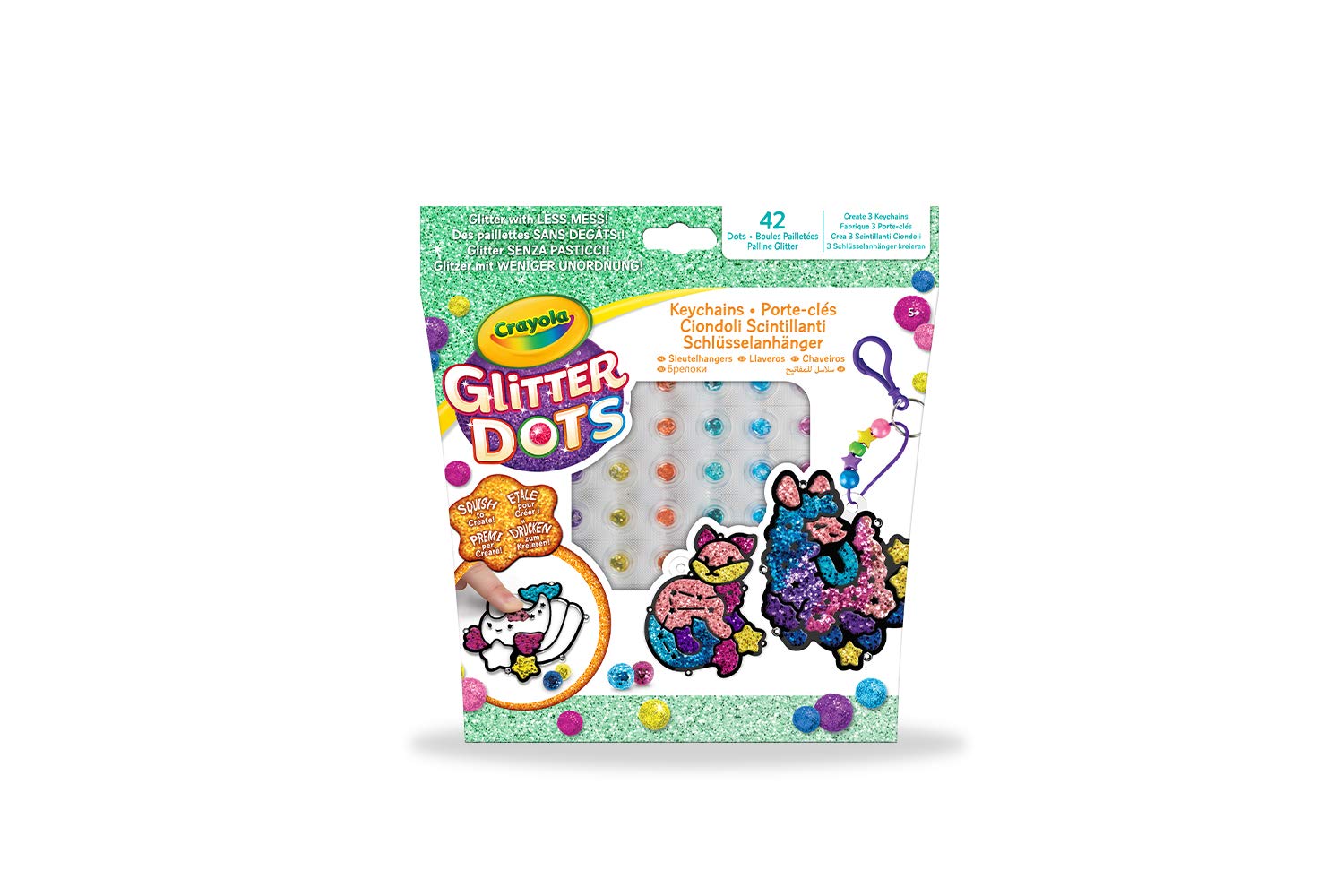 Crayola Glitter Dots Keychain Friends, Assorted model