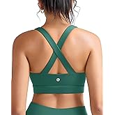 RUNNING GIRL Sports Bra for Women,Molded Cup Strappy Running High Impact Sports Bra with Sewn in Pads