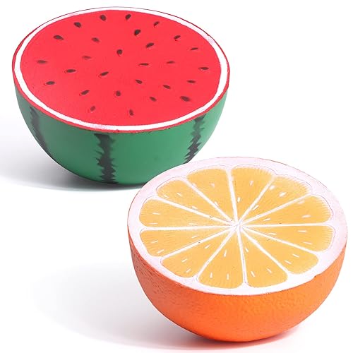 Half Watermelon Jumbo Squishies Fidget Toys, Sensory Push Bubble