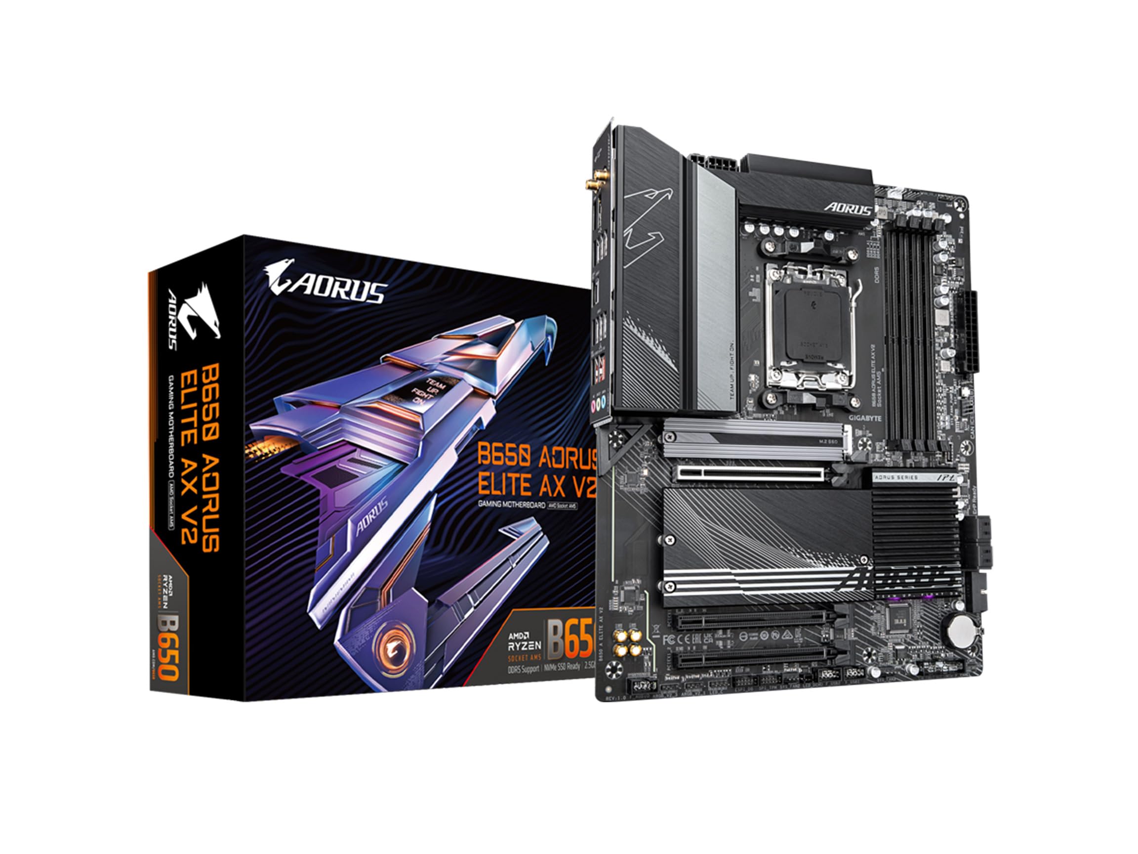 Photo 1 of *FOR PARTS ONLY/ BENT PINS* GIGABYTE B650 AORUS Elite AX V2 (AM5/ LGA 1718/ AMD/ B650/ ATX/ 5-Year Warranty/ DDR5/ Triple M.2/ PCIe 5.0/ USB 3.2 Gen2X2 Type-C/WiFi 6E/ 2.5GbE LAN/Q-Flash Plus/EZ-Latch/Motherboard)