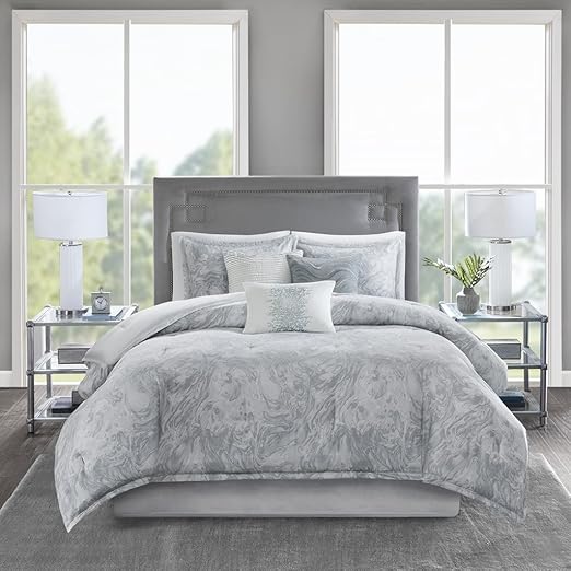 Amazon Com Madison Park Emory Comforter Cross Weave Reversible