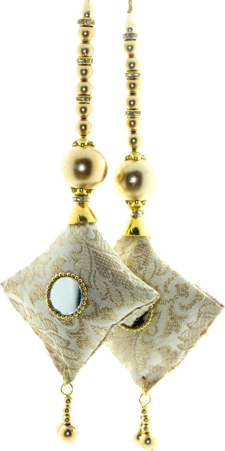 Buy Pillow Style Handmade Ethnic Light Golden latkan Work Hanging