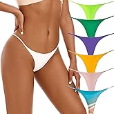 VISSAY Cotton G-String Thongs for Women Underwear Breathable Stretch Low Rise Panties T-back Sexy Ladies Pack