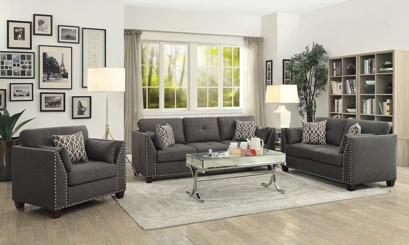 Amazon Com Hollywood Decor Glodeni Modern 3 Pieces Sofa Set