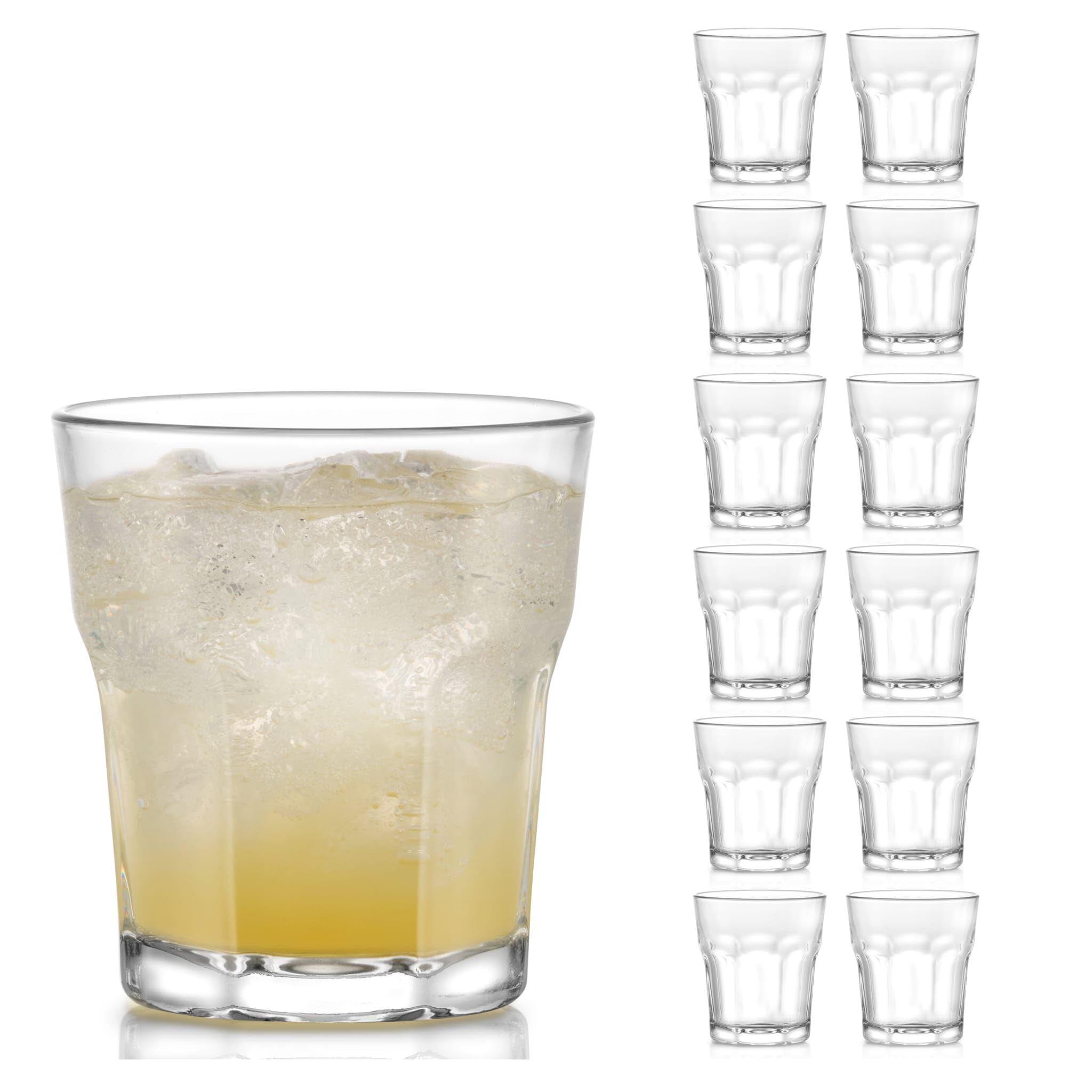 Libbey Gibraltar DuraTuff Rocks Glasses, 10-Ounce, Set of 12, Durable Restaurant-Quality Whiskey and Cocktail Glassware, Dishwasher Safe Image