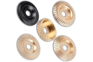 JAKIRRAMY Angle Grinder Wood Carving Disc Set 5 Pack for 4" or 4 1/2" Angle Grinder, Angle Grinder Attachments, Wood Working Tools and Accessories, Stump Grinder Disc for Wood Cutting