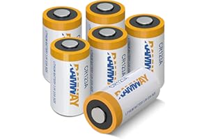 KBT KEEP BETTER TECH KBT CR123A 3V Lithium Battery 6 Pack, High Power 1500mAh, Photo Camera Lithium Battery, 10 Years Shelf Life Long-Lasting for Home Safety Security Devices, High-Intensity Flashlights