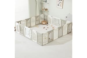 Baby Play Pen, 22 Panels Extra Large Baby Playpen, Foldable Play Pens for Babies and Toddlers, UFO Portable Baby Fence, Baby 