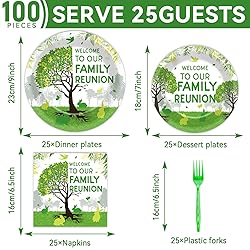 100Pcs Family Reunion Party Decorations Family Tree