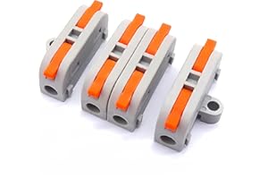 REDGOOSE 50 PCS Lever Wire Connectors 28-12 Gauge Quick Compact Splice Terminal Block Kit