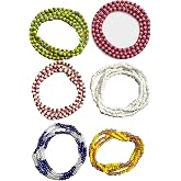 ULVEOL Set of 6 Collares De Santeria - Obatala, Shango, Elegua, Oshun, Yemaya, Orula Ifa - Six Santeria Beaded Necklaces Elekes - Fashion Necklace for Women - Beaded Jewelry Gifts