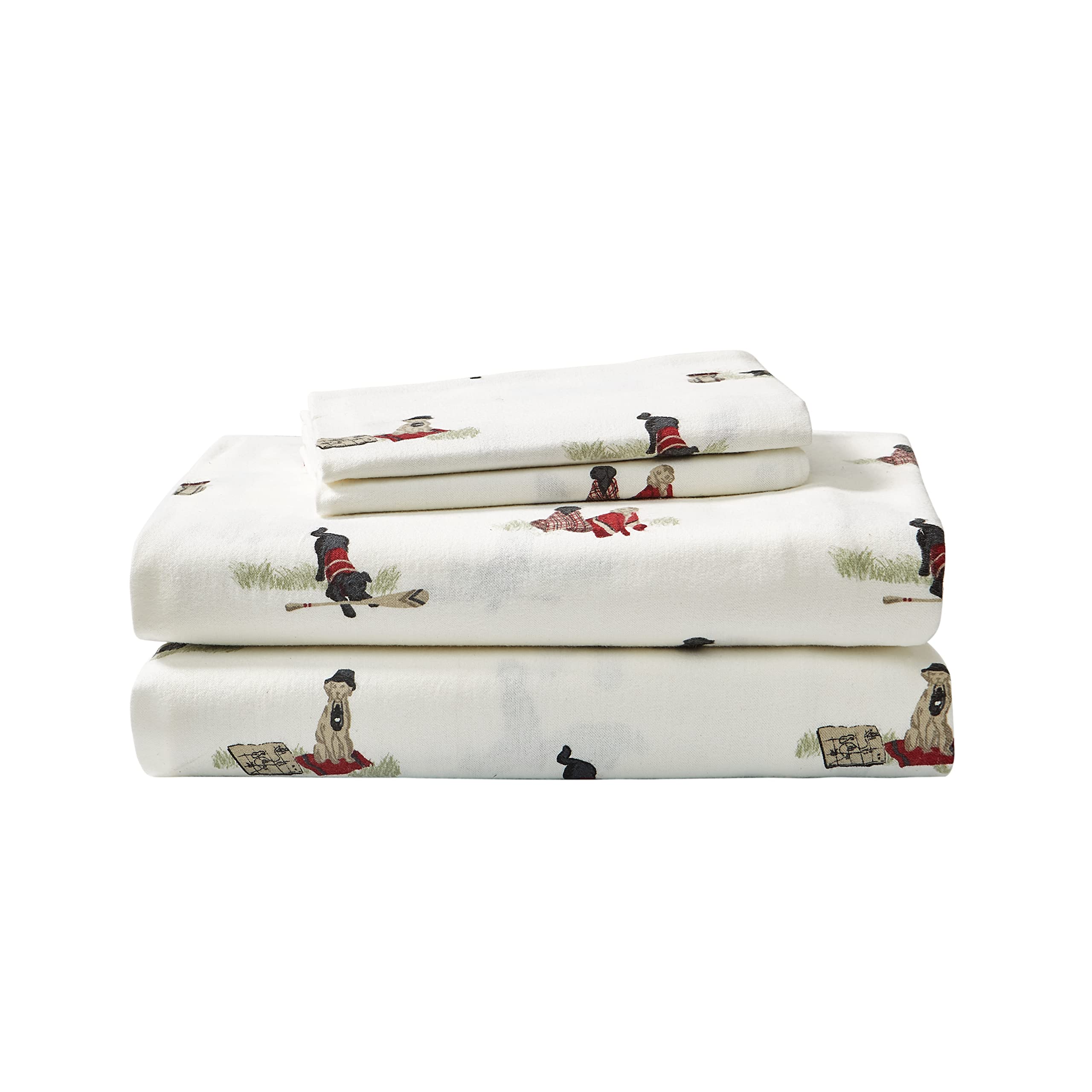 Photo 1 of Eddie Bauer - Twin Sheet Set, Warm Breathable Cotton Flannel Bedding with Deep Pockets, Brushed for Extra Softness, Cozy Home Decor, Oeko-Tex Certified (Retriver Adventure, Twin)