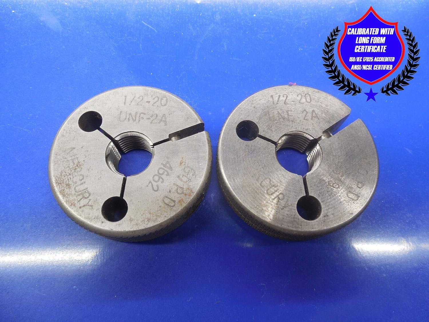 Certified Calibrated 1 2 Unf 2a Thread Ring Gages 50 Go No Go Pd 4662 4619 Amazon Com Industrial Scientific