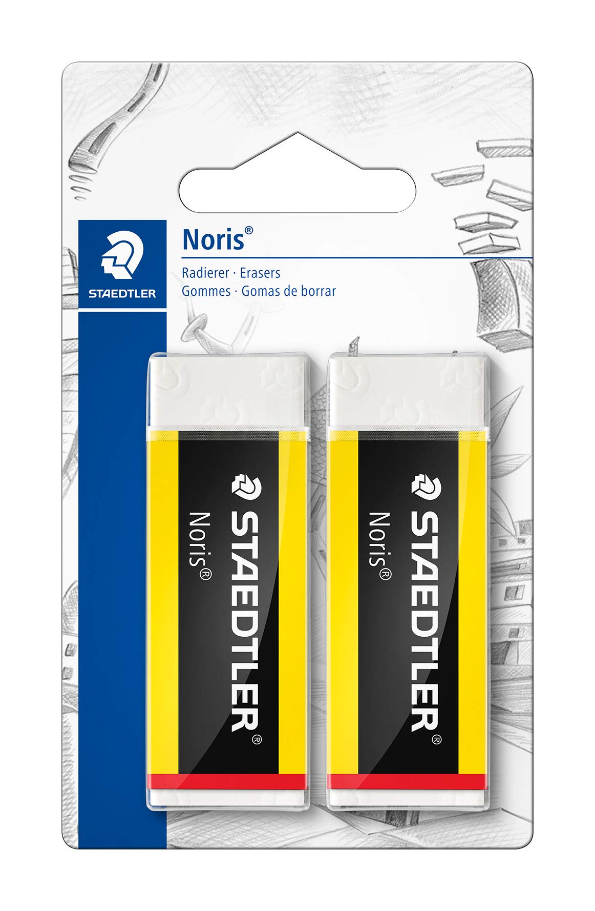 STAEDTLER 526 N20BK2 - Pack of 1 blister with 2 erasers Noris