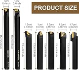 Donken Carbide Lathe Turning Tool Set 12mm Shank 7Pcs with 2 Inserts view 4