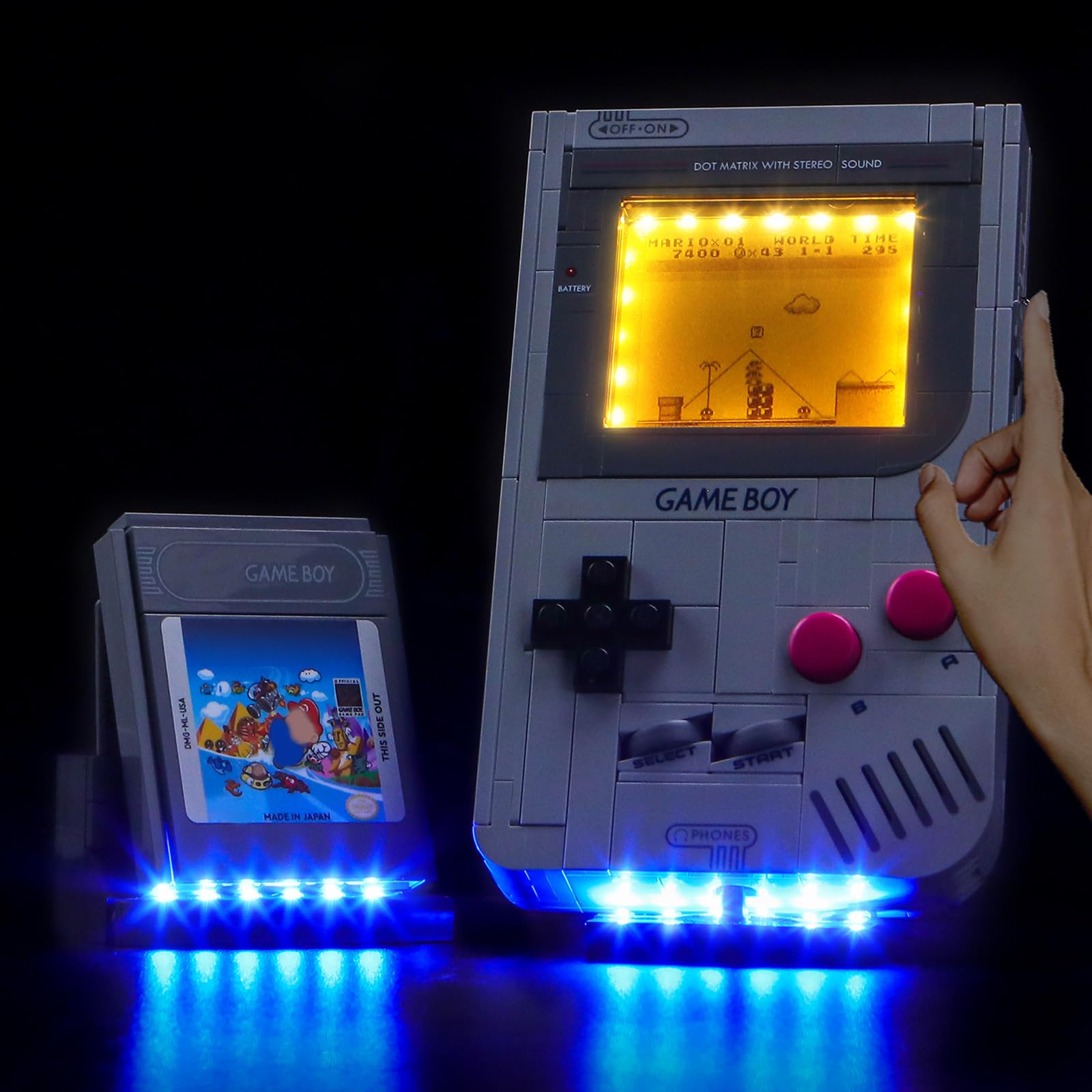 Touch Version Led Light Set Compatible with Lego Game Boy 72046 (No Model), Decoration Lighting Set Compatible with Lego 72046 Game Boy Creative Toys
