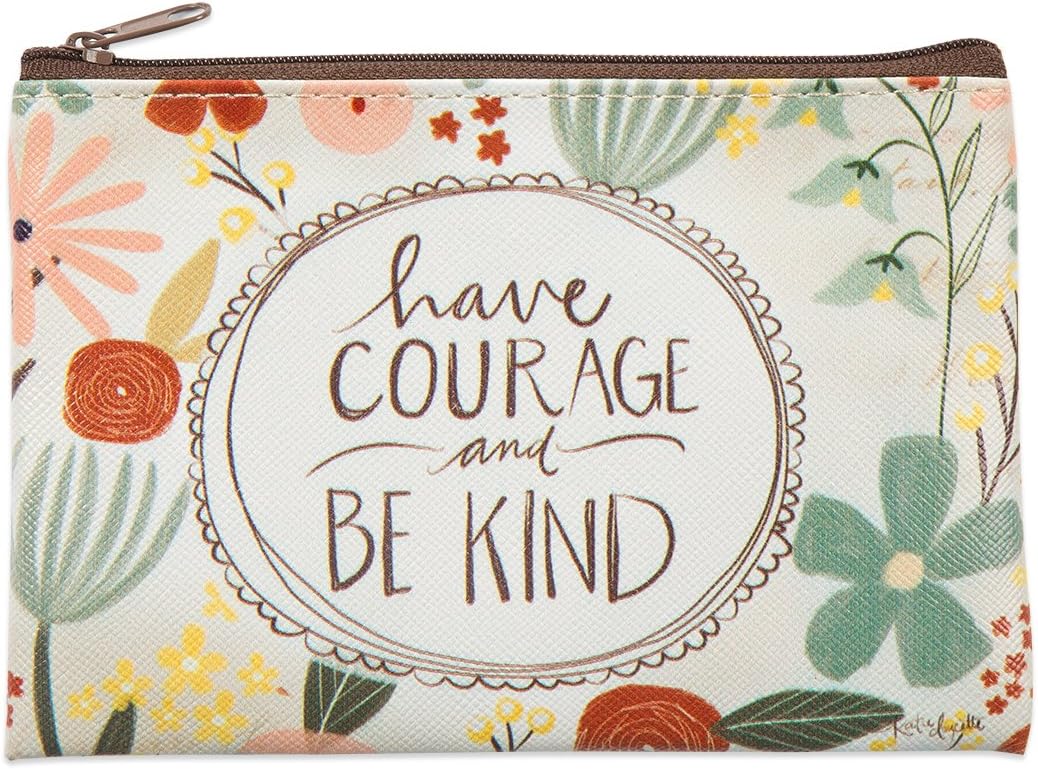 Brownlow Gifts 62772 Simple Inspirations Zippered Coin Purse, 6 x 4.25, Have Courage