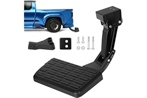 BULIAZY 75306-01A Rear Bed Step Tailgate Bedstep fit for Dodge Ram 1500/1500 Classic/Ram 2500/3500 2010-2018(Excludes Dual Exhaust & EcoDiesel Models) Retractable Steps for Trucks,Folding Truck Step 7530601A