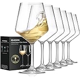 Hlukana Unbreakable Wine Glasses Set of 6, 16 oz Plastic Wine Glasses with Stem, BPA Free, Reusable Wine Glass for Poolside, Outdoors Camping Picnic Restaurants Home Bar Christmas Unique Gift