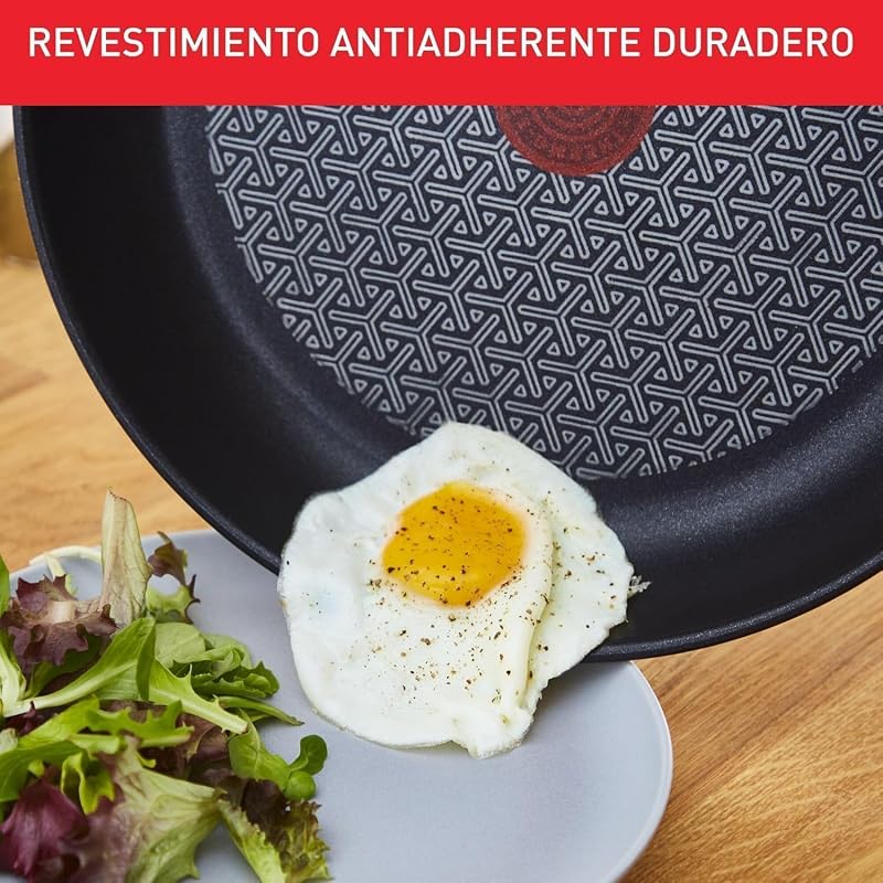 Tefal duetto - frigideiras antiaderentes, fundo grosso, resistente a impactos reforçado, fácil limpeza, todos os tipos de placas, cor ferro, conjunto de 3 frigideiras em aço inox 20/24/28 cm