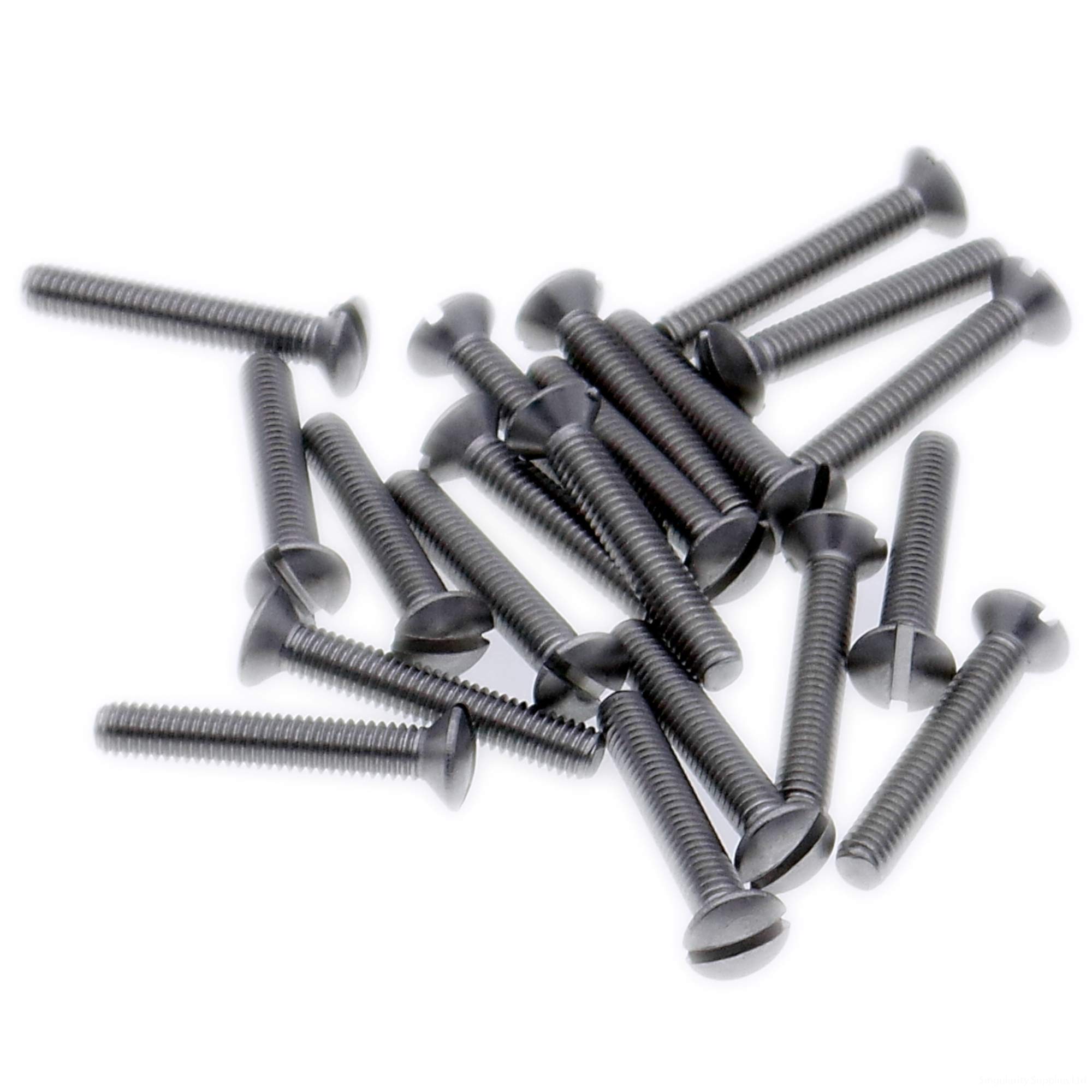 M3 (3mm x 30mm) Slot Raised Countersunk Machine Screw (Bolt) - Stainless Steel (A2) (Pack of 20)