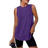 Womens Workout Tank Tops Lightweight Sleeveless Shirts for Women Loose Fit Tops for Athletic Running Tennis Yoga