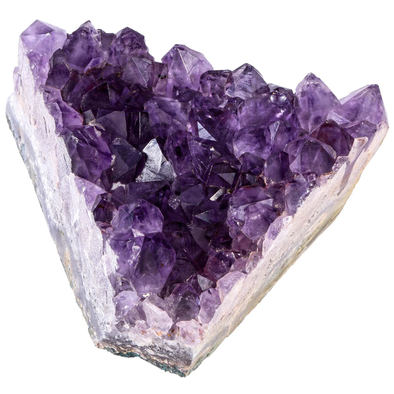 KYEYGWO Natural Amethyst Crystal Cluster Gemstone Specimen for Home Decoration Raw Druzy Geode Quartz Stone Figurine for Reiki Healing Meditation, 500-600g
