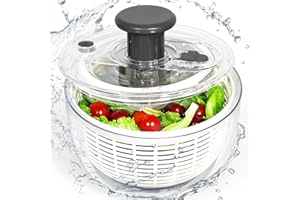 Salad Spinner - 3.6 Litre Non-Slip Vegetable & Fruit Washer/Dryer for Households, Easy-Clean Kitchen Gadget for Greens, Herbs