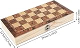Jsdoin 12" Wooden Folding Chess Set - Portable Travel Kit for Kids Adults view 3