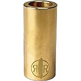 D'Addario Rich Robinson Signature Brass Guitar Slide - Inside Taper for Comfort &amp; Control - Crisp Bright Tone - Slide for Acoustic &amp; Electric Guitar