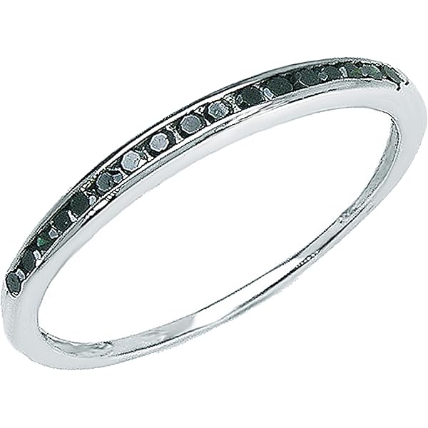 Dazzlingrock Collection Alianza De Boda De Piedra Alternativa De Diamante Blanco Y Negro Redondo Para Mujer En Oro Macizo De 18 Quilates, 4, Oro Rosa Diamante Azul Oro Rosa, Diamante Negro