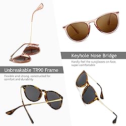 SUNGAIT Vintage Round Sunglasses for Women Men